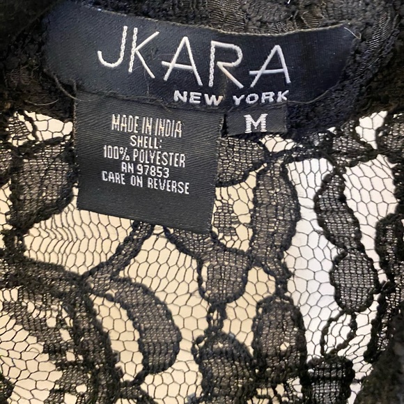 Black Sequined Blouse - Medium - Picture 6 of 7